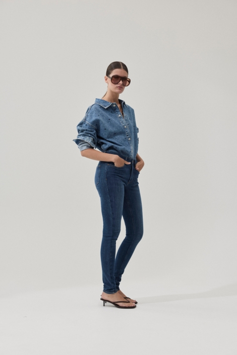 Vila blauwe dames blouse | Model