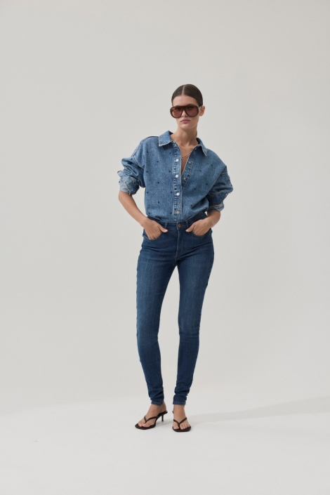 Vila blauwe dames blouse | Model