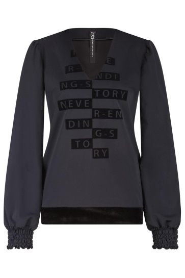 Zip73 T-shirt TOP V NEVER ENDING 629 01 005 005 BLACK VELVET