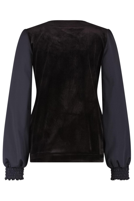 Zip73 zwarte dames t-shirt | Achteraanzicht