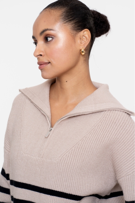 Geisha beige dames trui | Close up