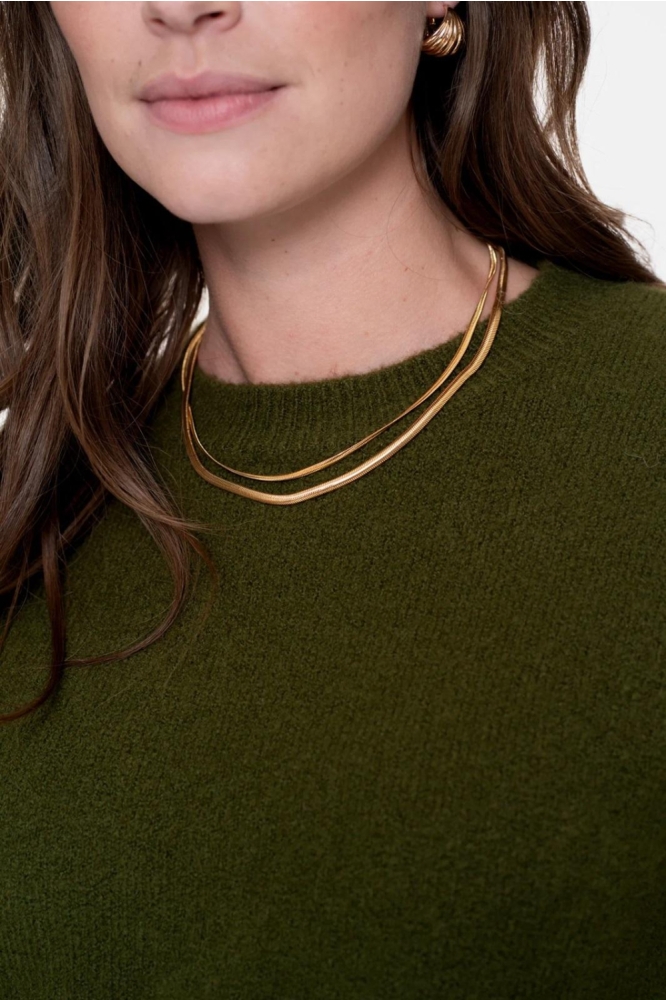 Geisha groene dames trui | Close up