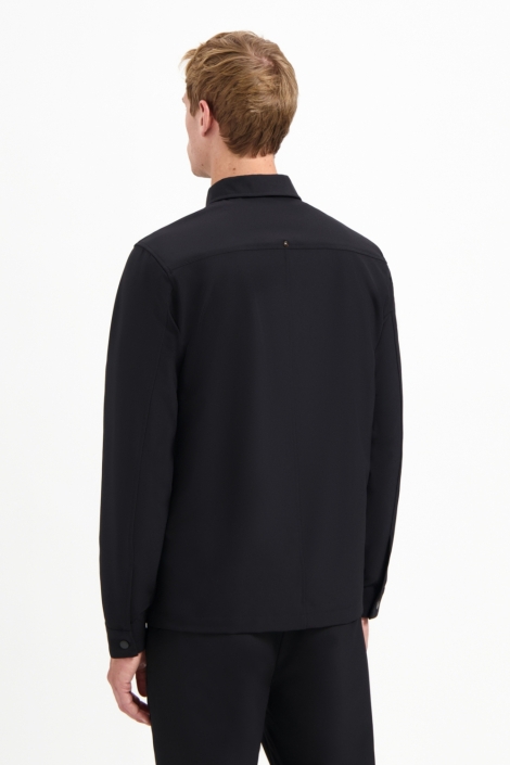 NO-EXCESS zwarte heren overhemd | Model achteraanzicht