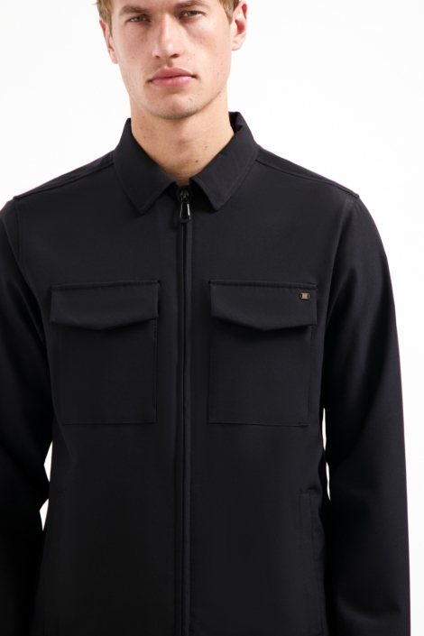 NO-EXCESS zwarte heren overhemd | Close up