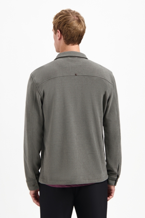 NO-EXCESS grijze heren overhemd | Model achteraanzicht