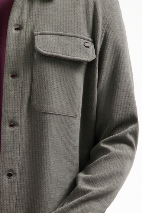 NO-EXCESS grijze heren overhemd | Kleurstaal