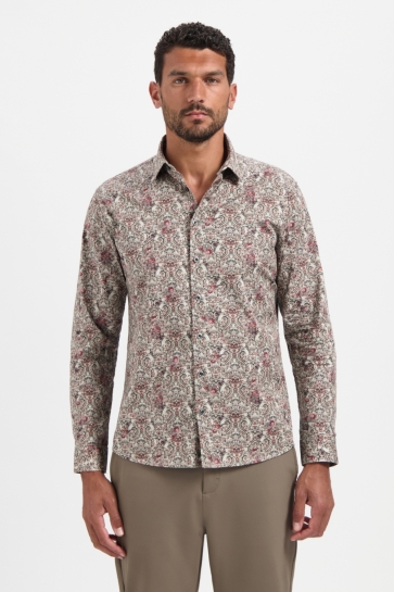 NO-EXCESS GEDESSINEERD OVERHEMD 29430825 023 DARK GREY