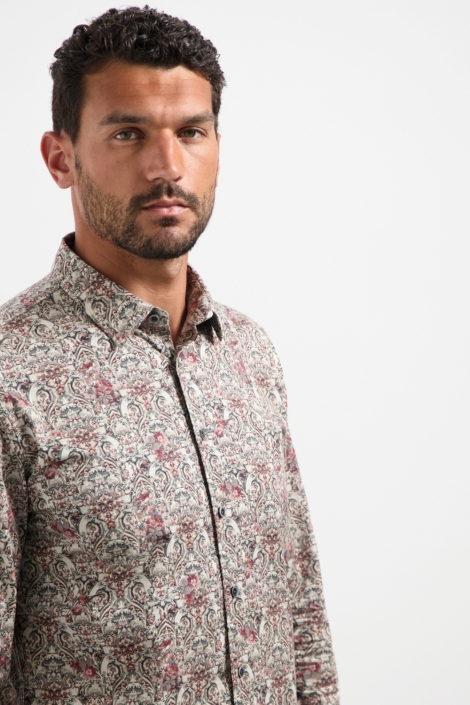 NO-EXCESS grijze heren overhemd | Unique Selling Point