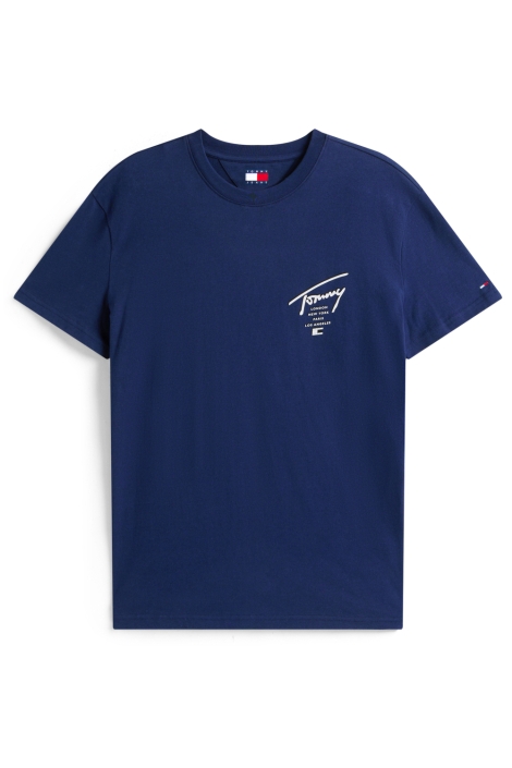 Tommy Jeans blauwe heren t-shirt | Vooraanzicht