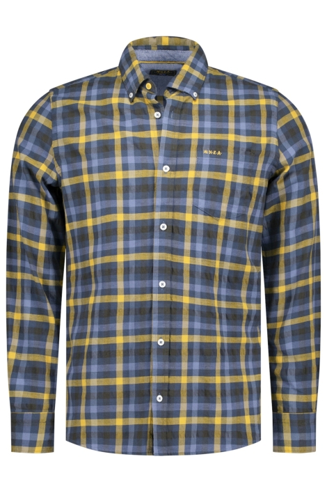 NZA blauwe heren overhemd | Vooraanzicht