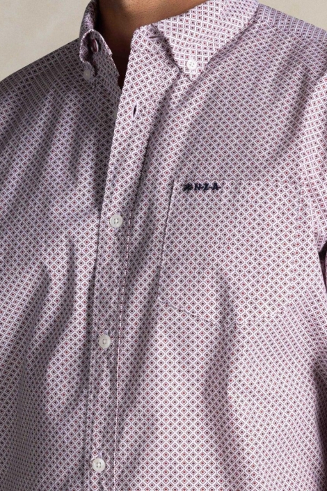 NZA rode heren overhemd | Close up