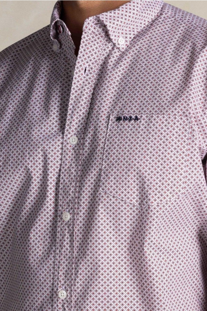 NZA rode heren overhemd | Close up