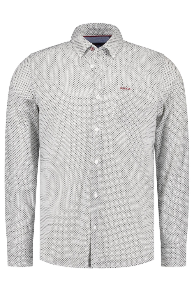 NZA grijze heren overhemd | Vooraanzicht