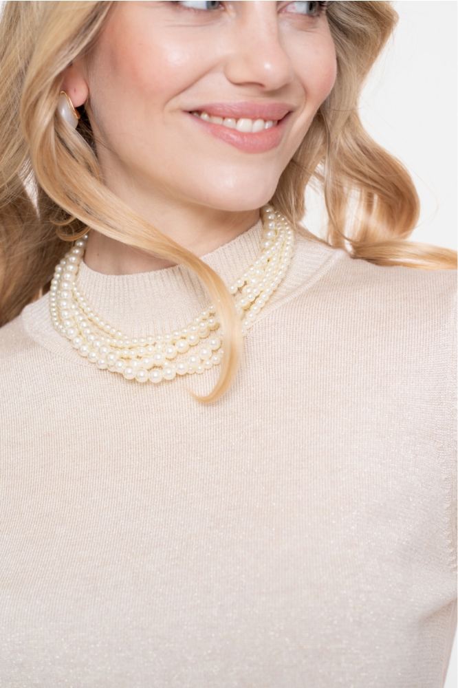 Geisha ecru dames trui | Close up