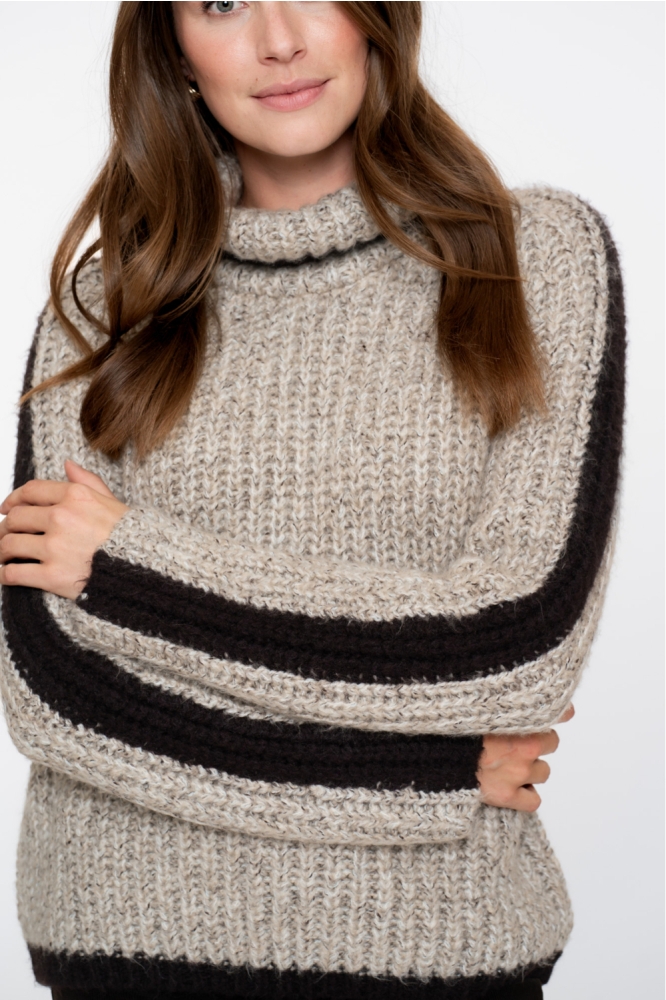 Geisha beige dames trui | Close up