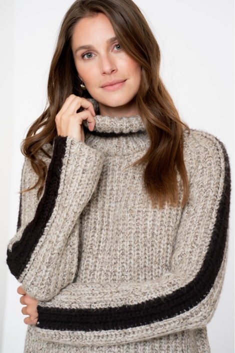 Geisha beige dames trui | Close up