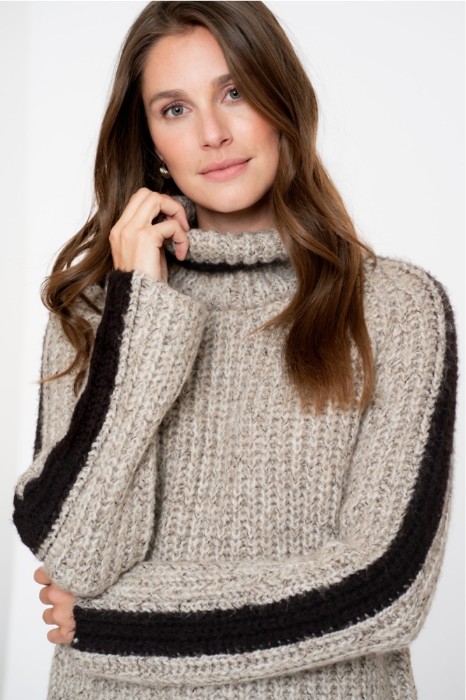 Geisha beige dames trui | Close up