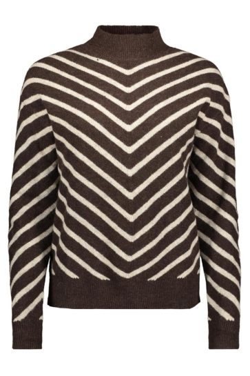 Geisha GEBREIDE TRUI 54517 10 BROWN/SAND