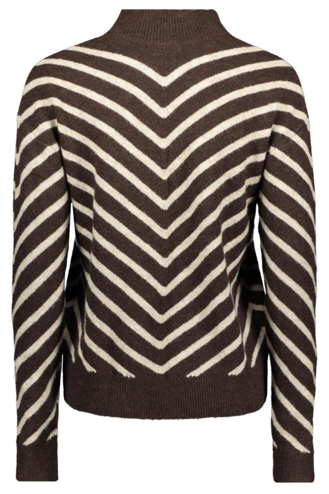 Geisha bruine dames trui | Achteraanzicht