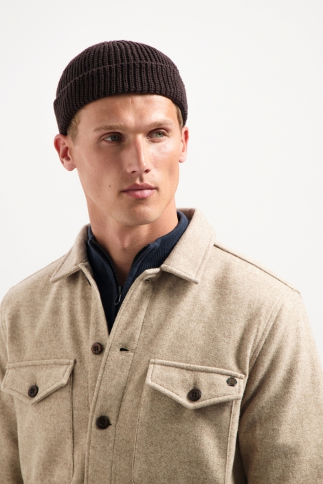 NO-EXCESS beige heren overhemd | Close up