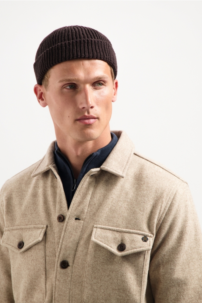 NO-EXCESS beige heren overhemd | Close up