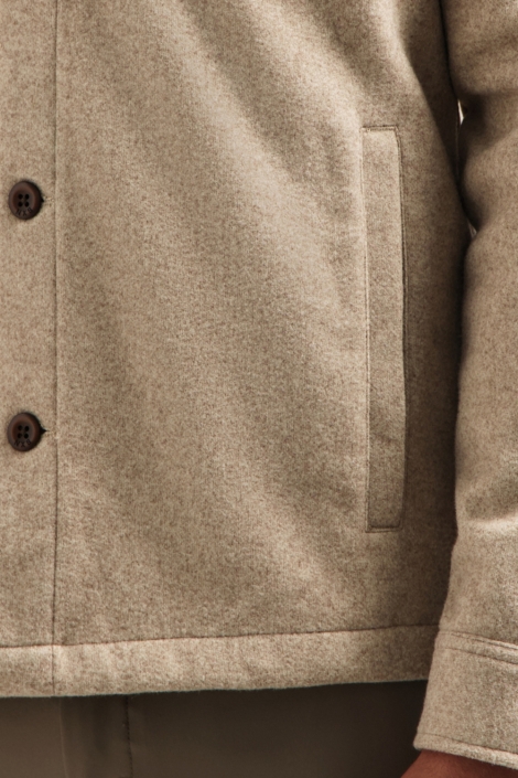 NO-EXCESS beige heren overhemd | Unique Selling Point