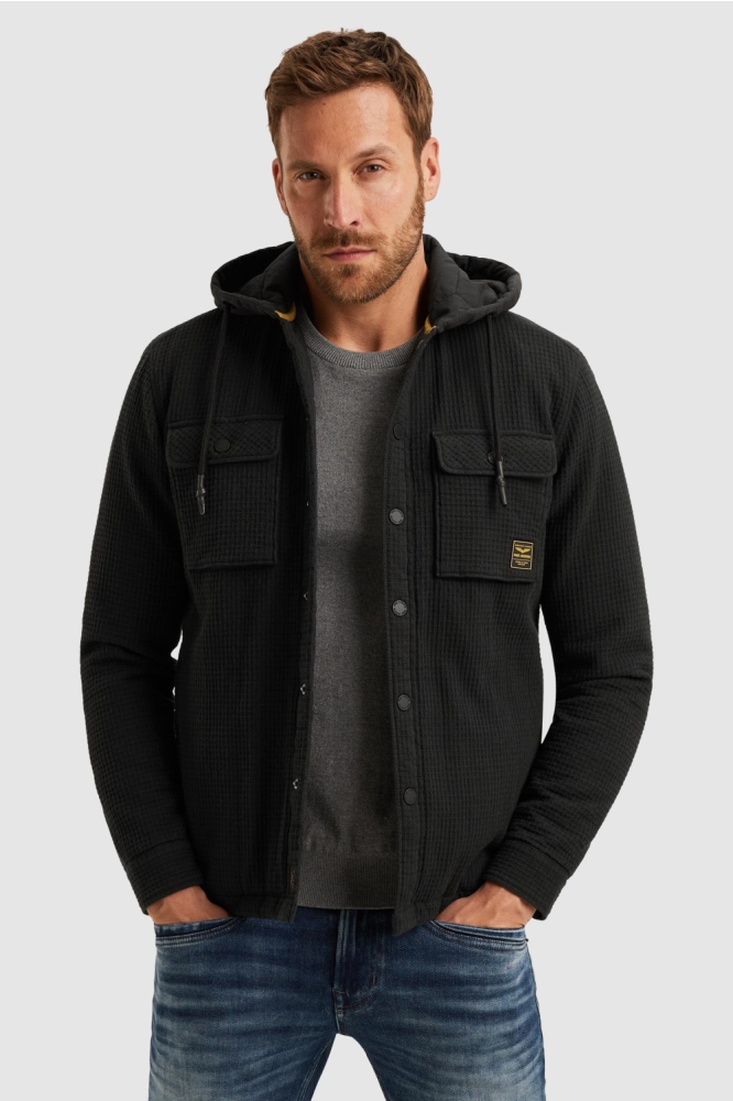 PME legend zwarte heren jas | Model vooraanzicht