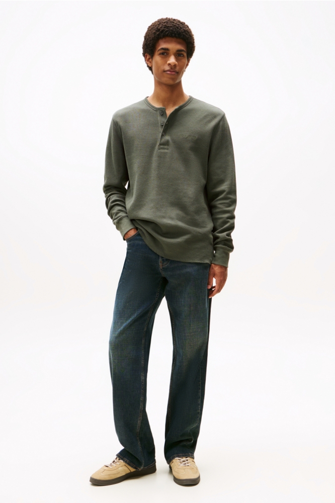 Tommy Jeans groene heren polo | Model