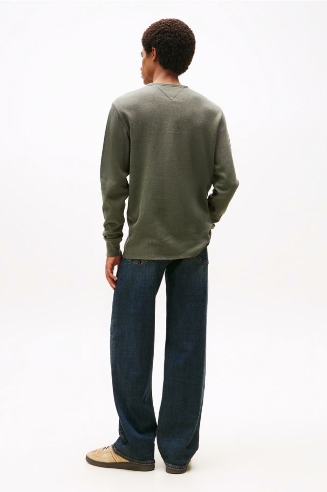 Tommy Jeans groene heren polo | Model