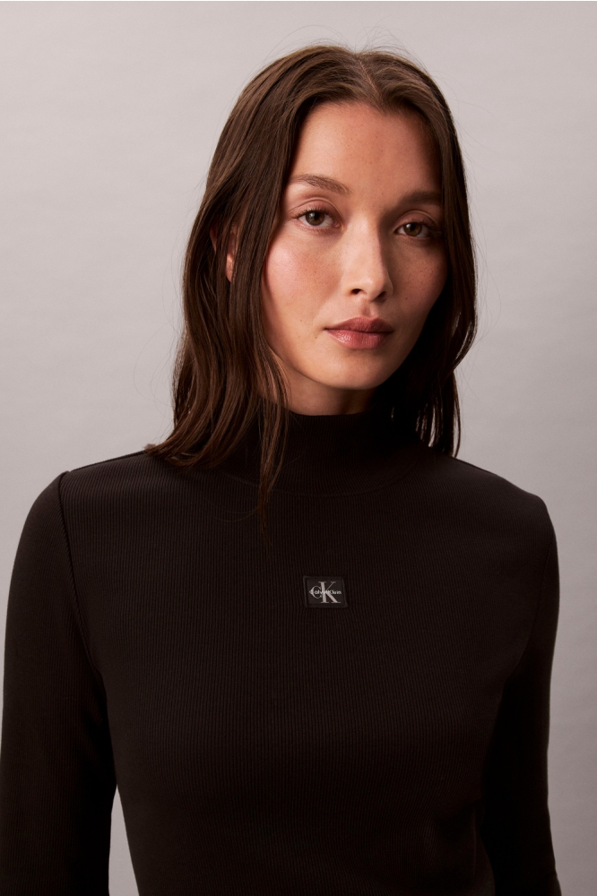 Calvin Klein zwarte dames t-shirt | Close up