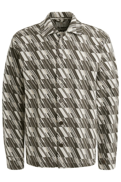 Cast Iron ecru heren overhemd | Vooraanzicht