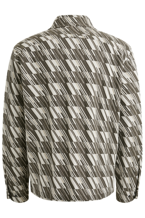 Cast Iron ecru heren overhemd | Achteraanzicht