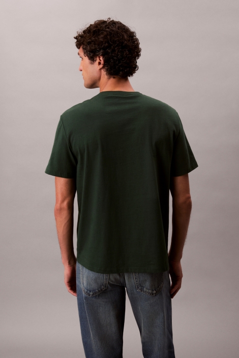 Calvin Klein groene heren t-shirt | Model achteraanzicht
