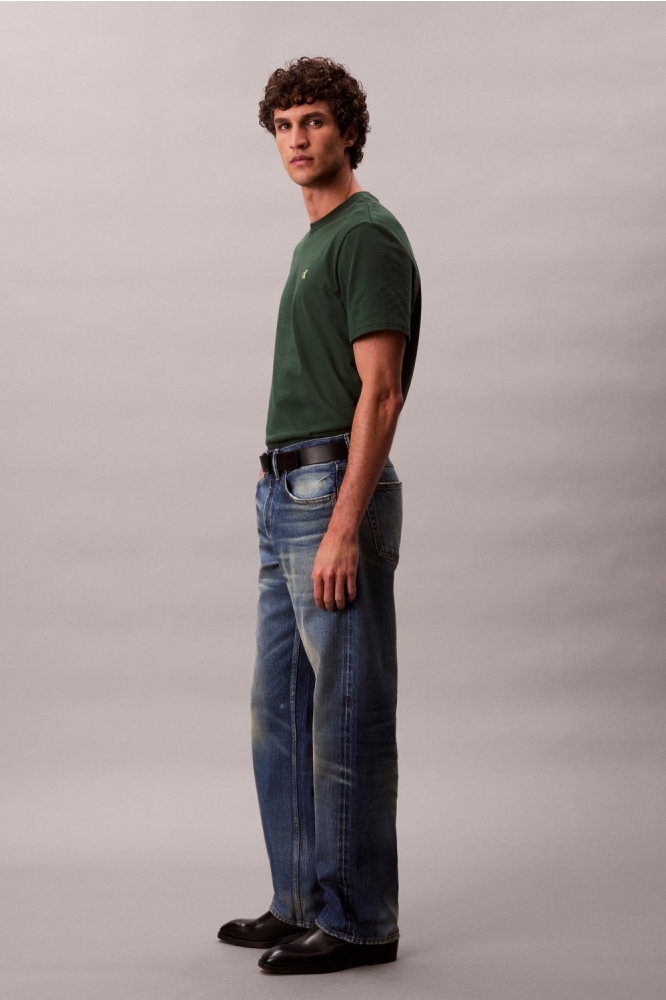 Calvin Klein groene heren t-shirt | Model zijaanzicht