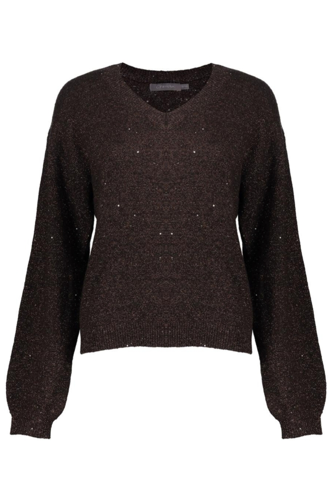 Geisha bruine dames trui | Vooraanzicht
