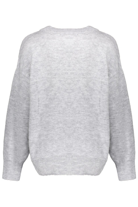 Geisha grijze dames trui | Achteraanzicht