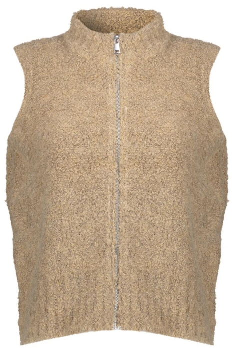 Geisha beige dames gilet | Vooraanzicht