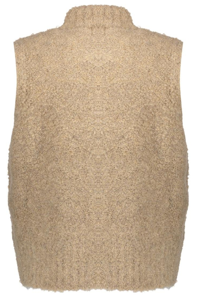 Geisha beige dames gilet | Achteraanzicht