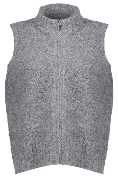 Geisha grijze dames gilet | Vooraanzicht