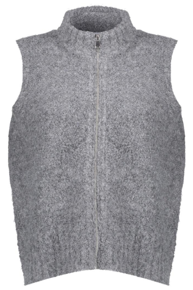 Geisha grijze dames gilet | Vooraanzicht