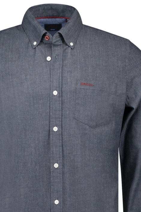 NZA blauwe heren overhemd | Close up