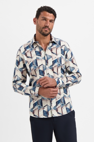 NO-EXCESS Overhemd BEDRUKT SHIRT 29400938 078 NIGHT