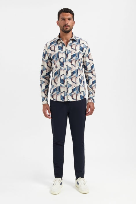 NO-EXCESS blauwe heren overhemd | Model