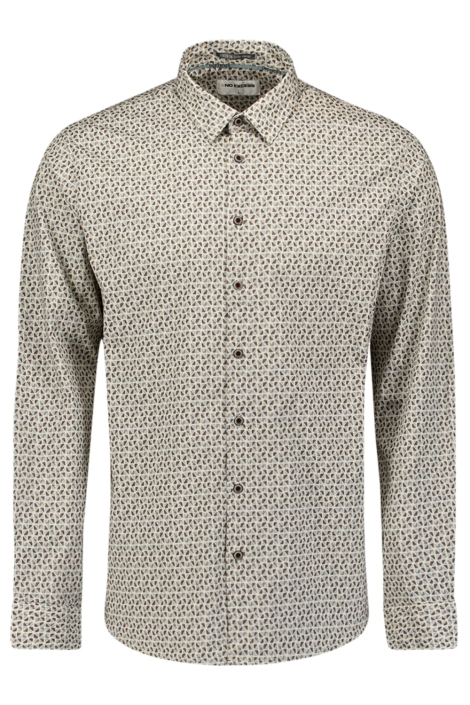 NO-EXCESS taupe heren overhemd | Vooraanzicht