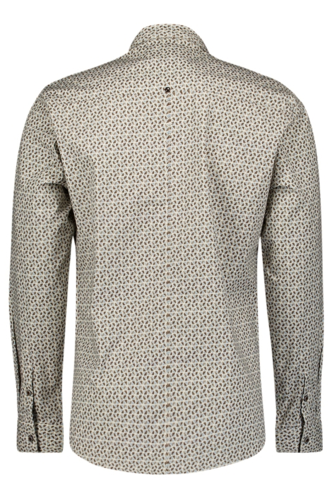 NO-EXCESS taupe heren overhemd | Achteraanzicht