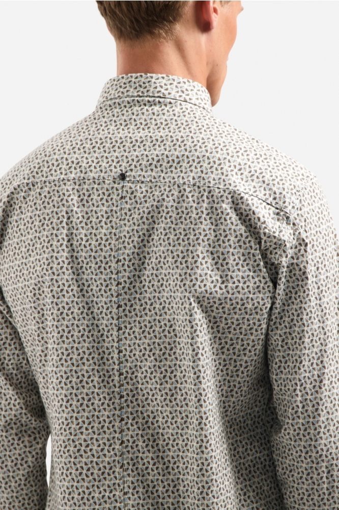 NO-EXCESS taupe heren overhemd | Close up