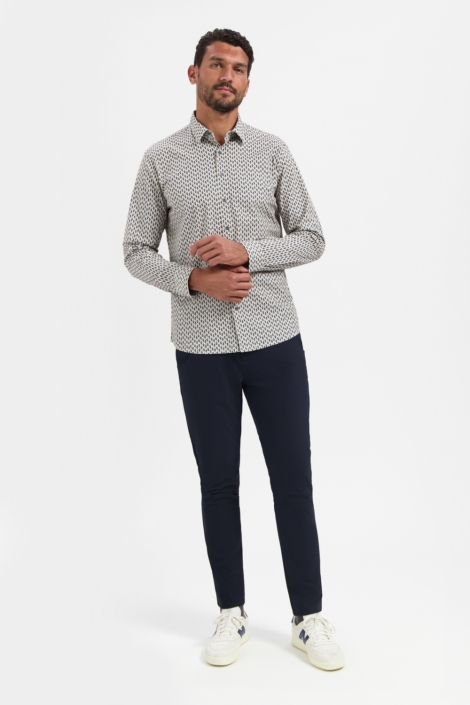 NO-EXCESS witte heren overhemd | Model