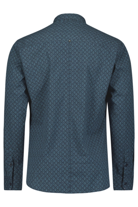 NO-EXCESS blauwe heren overhemd | Achteraanzicht