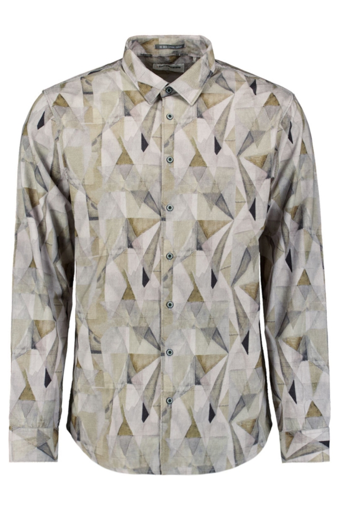 NO-EXCESS groene heren overhemd | Vooraanzicht