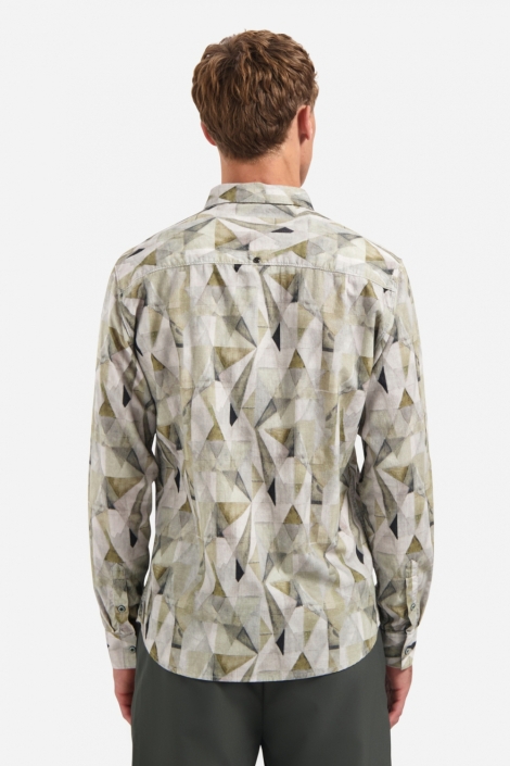 NO-EXCESS groene heren overhemd | Model achteraanzicht